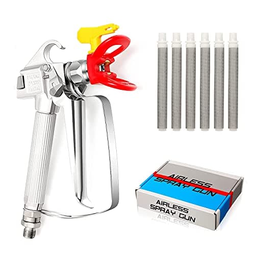 Airless Pistolet Peinture Haute Pression Pistolet Pulvérisateur Airless 3600 PSI Avec Buse Siège 517 et 6 Supplémentaire Airless Peinture Pistolet Filtre Pour Système de peinture pulvérisation Airless