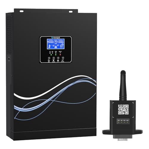 novopal 5500W Onduleur Hybride 48V 230V avec WiFi Moudle Off Grid Pur Sinus Solar Convertisseur avec 100A MPPT régulateur de Charge PV Maximum 500V DC