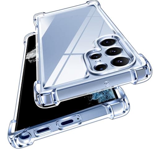 ivoler Anti-Jaunissement Clair Coque pour Samsung Galaxy S22 Ultra 5G avec Coins Renforcés, [Protection Antichoc Militaire] Transparent Étui de Protection Mince Bumper Housse
