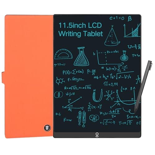 Czemo Tableau d'écriture LCD 11,5 pouces avec étui de protection - Réutilisable - Pour adultes - Pour bureau, salle de classe, mémo, notes, croquis, couleur unie