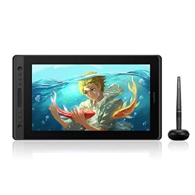 HUION Kamvas Pro 16 Tablette Graphique avec Ecran 15.6 Pouces avec 6 Raccourcis et 1 Barre Tactile Idéal pour Le Télétravail et la Formation en Ligne, Compatible avec Chromebook, Windows & Mac