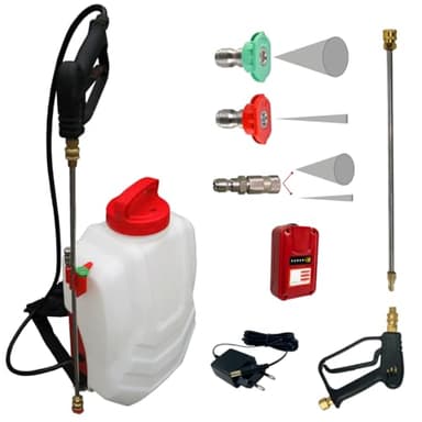 FORUM EQUIPEMENT - Pulvérisateur Électrique Dorsal Sprayer Original 15L – Pulvérisateur a dos à Batterie Rechargeable, Débit 180 L/H - 1 Batterie, Blanc et Rouge