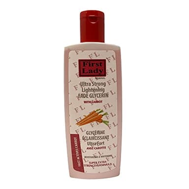 First Lady Glycérine éclaircissante pour la peau Ultra forte 200 ml – avec huile de carotte