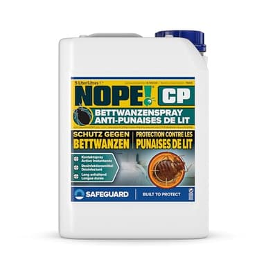 NOPE! CP Anti-Punaises de Lit - Bidon 5L - Solution Contre Les Punaises de Lit dans la Maison - Action Rapide - Effet Longue durée jusqu'à 3 Mois