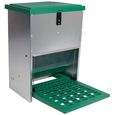 VOSS.farming Feed-O-Matic - Mangeoire Automatique avec pédale, jusqu'à 12 kg, pour volaille, Poulet