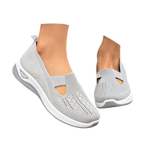 Chaussure Orthopédique Femme Pas Cher Baskets sans Laçage pour Femmes Chaussures De Marche À Plateforme Légères Et Confortables Amortissement Accru Et Soulagement des Pieds 2025