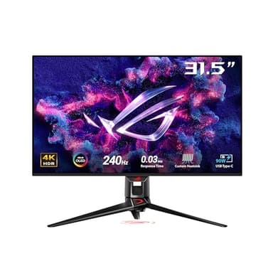 ASUS Moniteur Gaming ROG Swift OLED PG32UCDM ― 32 Pouces, Dalle QD-OLED 4K (3840 x 2160), 240 Hz, 0,03 ms (GTG), Compatible G-Sync®, dissipateur Thermique personnalisé, 99% DCI-P3, 90 W Type-C®