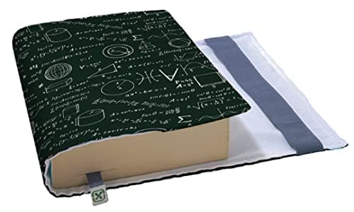 KAPAX FLEX, Réglable Housse de livre,Couverture de livre rigide, Journal Intime, Roman, Tissu lavable,Impermeable, s'adapte à l'épaisseur réglable (CYGNE)