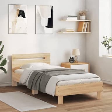 vidaXL Cadre de lit sans Matelas avec lumières LED 90x190 cm
