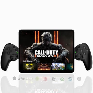 Megadream Mobile Gaming Controller for iPhone/iPad, Wireless Phone Remote Gamepad Bluetooth Joystick for iOS/Android/PC/Switch/Tablet/Cloud Gaming Support Streaming on PS4/Xbox/PC Console Play (Noir)