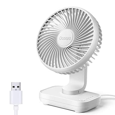 OCOOPA Mini Ventilateur de Table, Ventilateur USB, Petit Ventilateur Silencieux, 4 Vitesses Réglable, Ventilateur de Bureau Détachable Ultra Puissant, Petit Ventilateur USB Silencieux