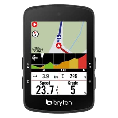 Bryton Rider S510 Compteur GPS pour vélo avec écran Tactile Couleur 2,8", Carte Offline de l'europe, compatibilité avec Radar vélo, autonomie de 30 Heures, Navigation Virage par Virage, étanche