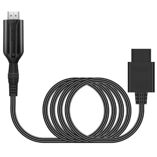 Shinekoo Convertisseur de jeu adaptateur HD Link câble pour 64 vers HDMI N64/GameCube/SNES Plug and Play 1080p Câble numérique