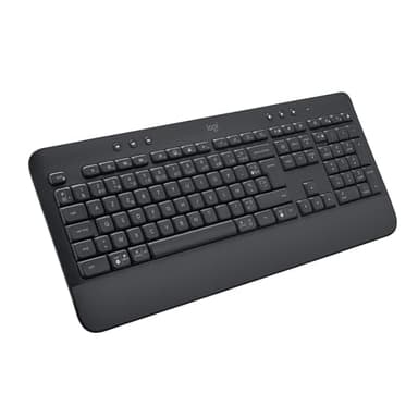 Logitech Signature K650, Clavier sans fil Ergonomique Entier avec Repose-Poignets, BLE Bluetooth, USB Logi Bolt, Touches Silencieuses Pavé Numérique, Compatible PC/Windows/Mac, AZERTY Français - Gris