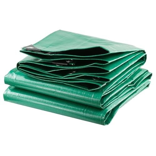 TERRE JARDIN - Bâche de Protection Extérieur, 5 x 8 m - Bâche Imperméable, Ultra Lourde et Résistante, Polyéthylène 240 g/m², Anti UV - Bâche Bois de Chauffage, Chantier - Œillets Aluminium