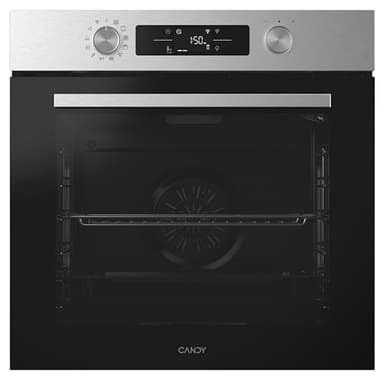 CANDY Four Encastrable CA6 N3B1YTX, Acier inoxidable, Multifonction, Pyrolyse, 78L, Wi-Fi, Classe A++, Montée en température rapide, Noir