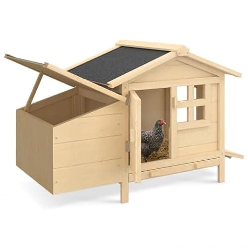 IDMarket - Poulailler sur pilotis avec pondoir en Bois