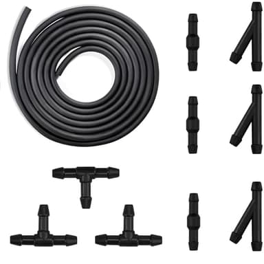 Kit de Tuyau Liquide Essuie Glace,CTRICALVER 3M - Buse D'essuie-Glace Brouillard Lave-Linge Tuyau de Pulvérisation, avec raccord de tuyau 9 Pièces