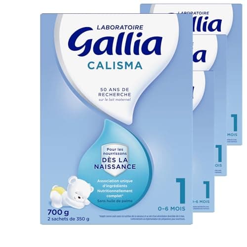 Laboratoire Gallia Calisma 1 - Lait bébé 1er âge, Lait infantile de 0 à 6 mois, Lait en poudre pour bébé (Pack de 4x700g)