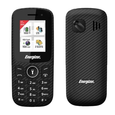 Energizer Phone E130S - Téléphone Portable 4G - Clavier Physique - Déboqué Tous opérateurs - Double Sim - Noir - Clavier à Touches - Écran 2,8 Pouces