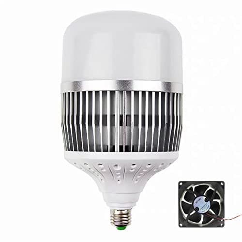 SHUOJIA Ampoule LED Haute Puissance E27 / E40 Lampe D'atelier Ampoule à économie D'énergie En Aluminium, Ampoules LED à Lumière Blanche 200W, 6500K Pas De Scintillement, Maison/Commercial (100W,E27)