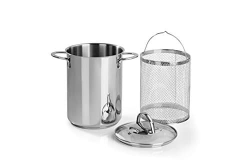 Barazzoni Cuit Asperges avec Panier, diamètre 16 cm, Acier Inoxydable 18/10