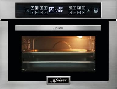 Kaiser EM 6307 R Four à micro-ondes encastrable 38 l, hauteur 45 cm, contrôle tactile, 22 fonctions, minuterie électronique, système à air chaud, grill infrarouge, acier inoxydable, four à micro-ondes