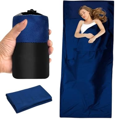 Sac A Viande Couchage, Sac De Couchage Ultra Compact, Sac De Couchage Compact, Sac Couchage Ultra Léger, Drap De Sac De Couchage, Sac Couchage Pour Adulte Auberges Randonnée Camping(220g,Cyan,220*90)