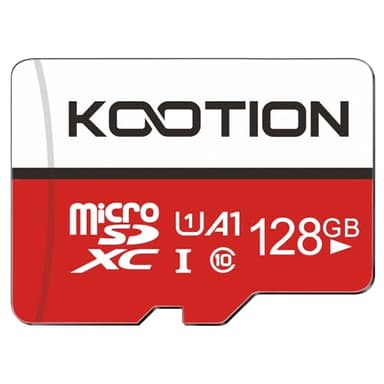 KOOTION Carte Micro SD 128 Go Carte Mémoire UHS-I Vitesse jusqu'à 100 m/s,TF Micro SDXC, T-Flash Classe 10, U1, A1 avec pour Drone/Dash Cam/Camera/Phone/Nintendo-Switch/PC/Tablet(128 Go, U1)