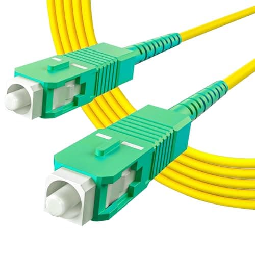 10Gtek® 5m Câble Fibre Optique Orange SFR Bouygues, Simplex Monomode SC/APC à SC/APC Rallonge/Jarretière, Garantie 5 Ans, Jaune