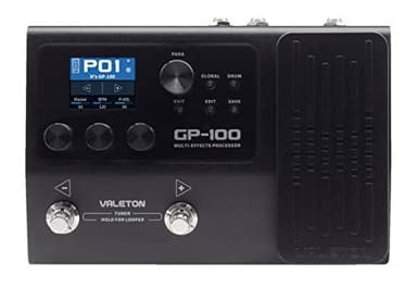 Valeton GP-100 - Processeur multi-effets avec pédale d'expression, 140 effets intégrés, looper, modélisation d'ampli, prise en charge de batterie, IR OTG tiers pour la diffusion en direct
