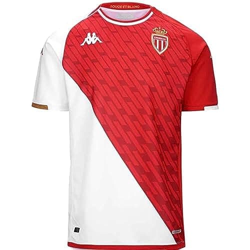 Kappa Homme Kombat Home Monaco T-Shirt, Rouge Blanc, XXL EU