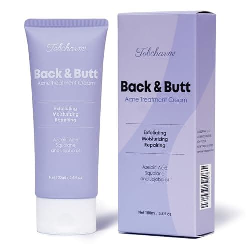 Crème Anti-Acné Tobcharm à forte teneur en acide azélaïque : Traitement Efficace contre l'Akne Visage, les Boutons Fessiers et l'Akne Hormonale