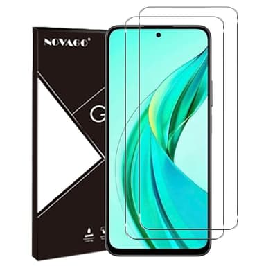 NOVAGO Compatible avec Honor X7b 5G / X7b 4G / Honor 90 Smart 5G (Pas pour Honor 90) -Pack de 2 Films Protection écran en Verre trempé Solide 9H (Transparent), ne Couvre Pas la totalité de l'écran