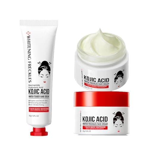 Crème éclaircissante pour peau foncée, Crème anti-taches de rousseur, réduire les taches brunes, Crème For Les Mains À L'acide Kojique Blanchissant Les Taches De Rousseur