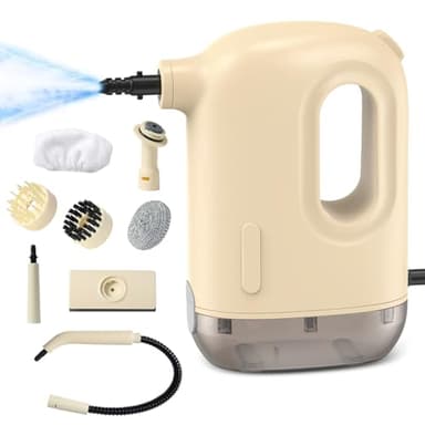 Bwaliffury Nettoyeur Vapeur, 1200W Nettoyeur Vapeur Portable Polyvalent, Nettoyeur à vapeur, Nettoyeur Vapeur a Main, Avec 8 Accessoires, 300 ml Réservoir, pour Canapé, Cuisine, Sol, Salle de Bain