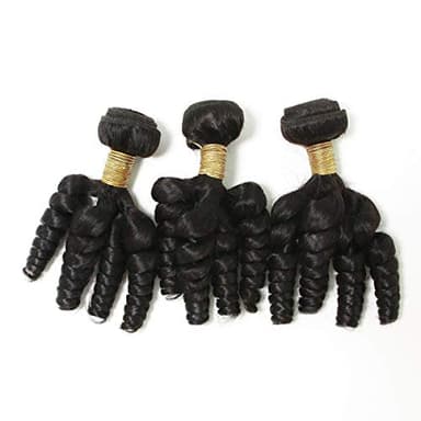 BIPLE Meches Cheveux Humains Bresilienne Rémy Perruques 10" 10" 10" tissage avec Lace closure 10"