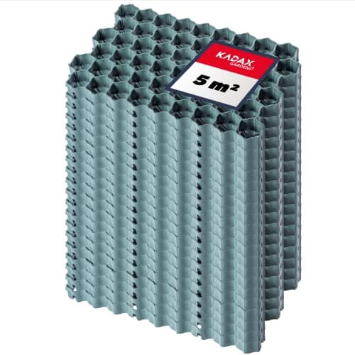 KADAX Dalles Stabilisatrices en Polyéthylène 60 x 40 cm, Stabilisateurs de Gravier, Dalles à Engazonner pour Jardins, Grilles de Gazon (Vert, Lot de 20)