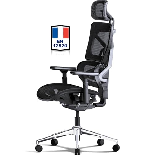 MELOKEA Chaise de bureau 200KG | Chaise Bureau Ergonomique | Soutien Lombaire Dynamique 2.0 | Accoudoirs 4D+ | Fauteuil de Bureau Confortable | Fauteuil Bureau Avec Repose-Tête 3D & Réglage du Dossier