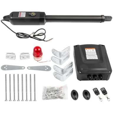 VEVOR Ouvre-porte automatique électrique, capacité 380 kg, ouvre-porte battant unique, longueur 5,5 m, vitesse 16 mm/s, 80 W, avec télécommande, opérateur de porte pour garage ferme mailles de chaîne