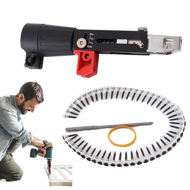 Screw Machine - Automatic Drill Nailer | Portable Nailer Tool | Multipurpose Ergonomic Chain Nailer | Automatic Chain Nail Machine Electric Drill Accessory | Lightweight Nailing Device Hardware Tool