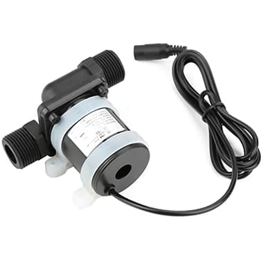 Mini Pompe à Eau DC 12V -40 ℃~ 100℃ Pompe à Eau de Circulation à Débit, Circulateur Eau Chaude Sanitaire Sans Balai