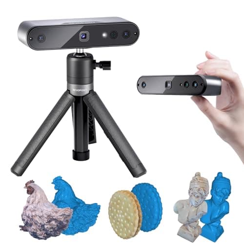Revopoint Inspire Scanner 3D pour imprimante 3D, scanner 3D portable précision de 0,2 mm, caméra couleur RVB, numérisation IMU stable à 9 axes, scanner 3D portable pour iOS, Android, Windows, macOS