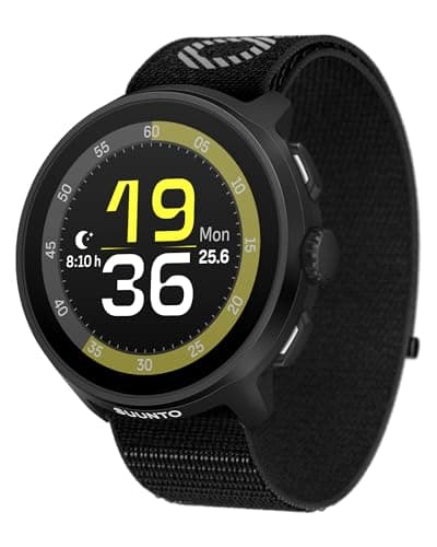 SUUNTO Run Montre de Running Femme Homme, 1,32" Écran Tactile AMOLED, Multisports, Tracker d'Activités, GPS Bi-Band, Suivi Fréquence Cardiaque/Sommeil, Course à Pied, 12 Jours d'Autonomie, Musique