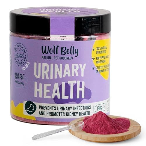 Wolf Belly - Traitement Infection Urinaire Chat et Chien 100% Naturel (180 g) Cystite Chat Médicament | Canneberge Poudre Riche en Vitamine C | Santé Reins pour Seniors et Chats - Fabriqué en Europe