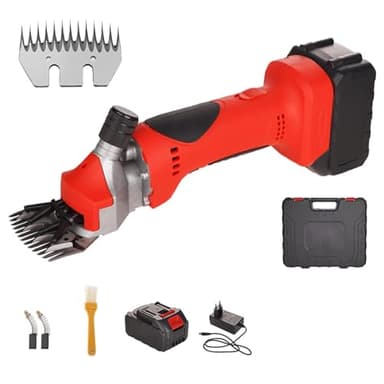 Cisaille à mouton sans fil 550 W, tondeuse électrique professionnelle avec 2 batteries au lithium rechargeables, tondeuse légère pour animaux de ferme, alpagas, chèvres, animaux de ferme (taille : 9