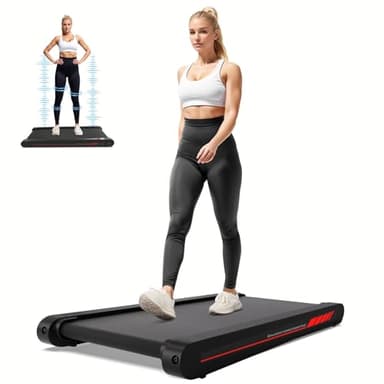 Sperax Tapis de Course, 400W Tapis de Marche Bureau, Walking Vibration Pad avec APP, 3 en 1 Tapis Roulant électrique