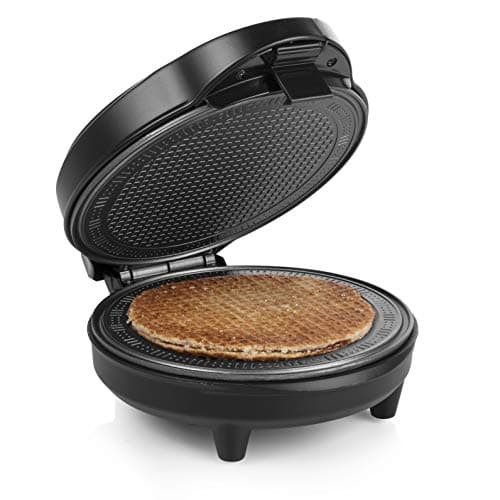 Tristar WF-1170 Gaufrier à cornet de glace - Diamètre 20 cm - Moule à cornet inclus - 700 W, Noir