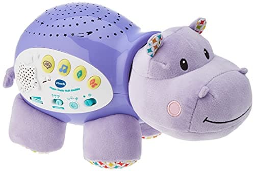 VTech - Hippo Dodo Nuit Étoilée, Veilleuse Bébé Musicale, Projection Lumineuse au Plafond, Musique Douce, Berceuses, Histoires et Sons de la Nature, Cadeau de Naissance - Contenu en Français