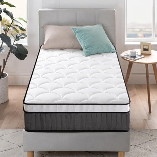 Zinus - Matelas 90x190 - Hauteur 25cm -Matelas Hybride en Mousse à Mémoire de Forme -Haute Résilience Ultra Respirant -Durable et Doux pour la Peau -Matelas pour lit Adulte et Enfant -Conçu en France